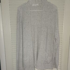 Verve Ami Light Gray Open-Front Cardigan